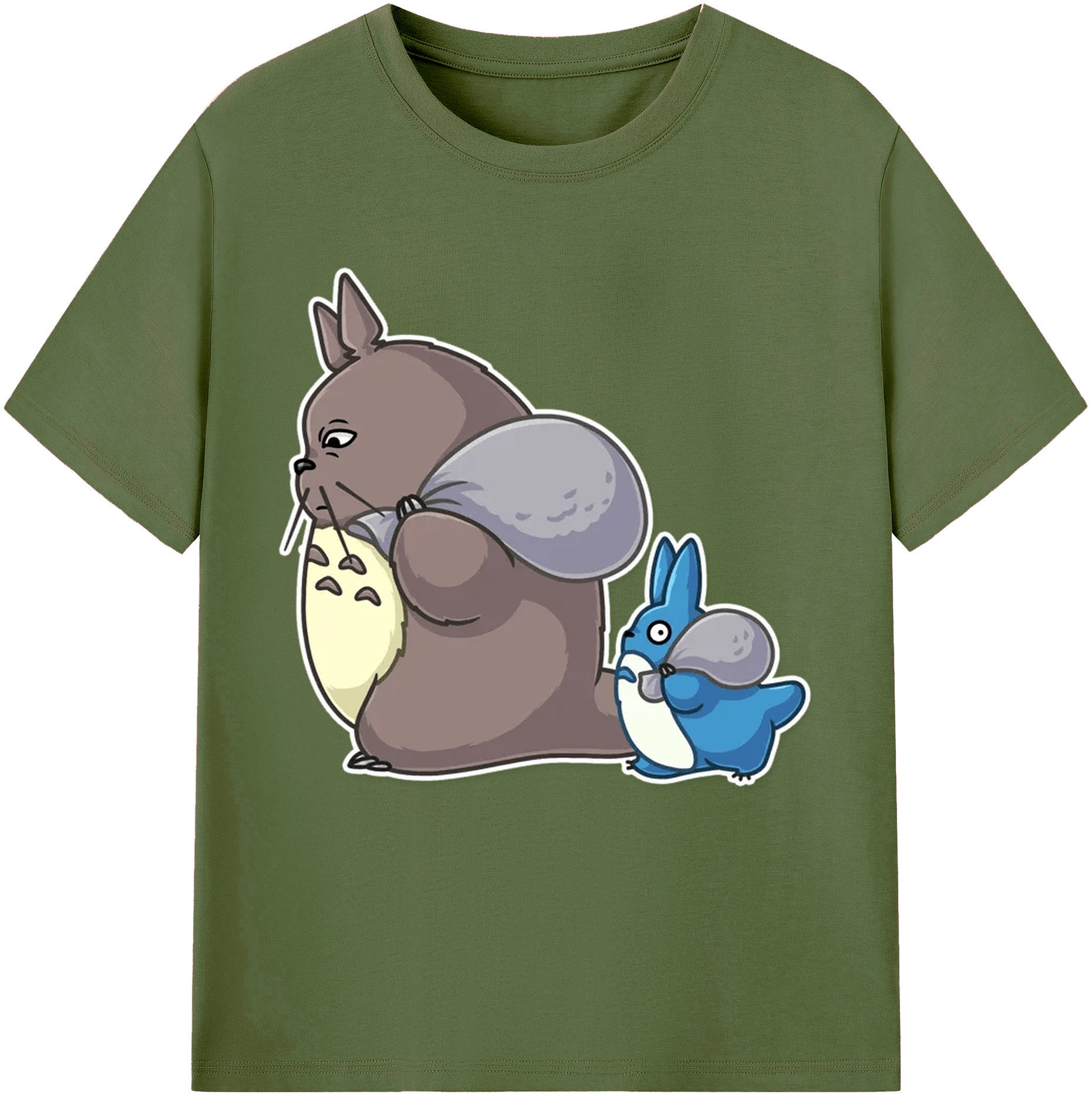 （画像用） となりのトトロ 草壁メイ 草壁サツキ My Neighbor Totoro Satsuki Kusakabe Mei Kusakabe 綿100％半袖Tシャツ（フロントプリント）